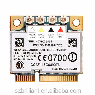 Wireless WWAN Wifi Wlan Card for Option GTM671W MO6712 HSDPA GPS EDGE WCDMA UMTS GSM 2 in 1 Modems