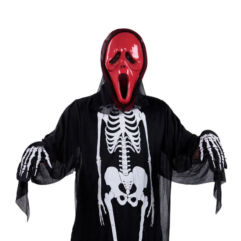 
High QualityScary Ghost Skeleton Costume Adult Mens Halloween Fancy Dress 