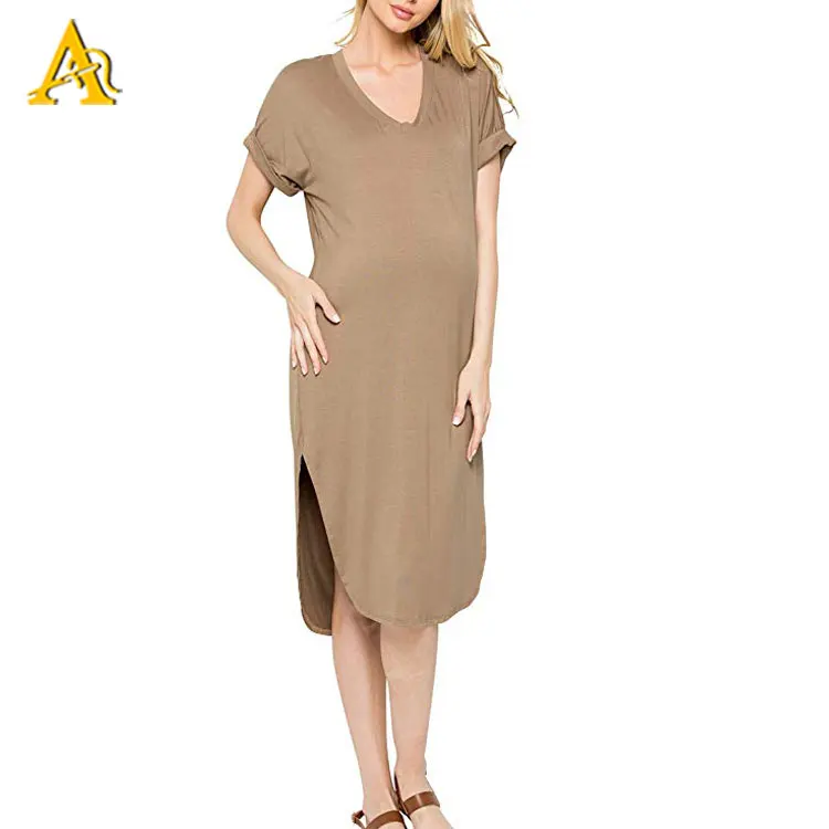 
Wholesale Custom Maternity Nursing Clothes Maternity Long Dresses for Pregnant Women 