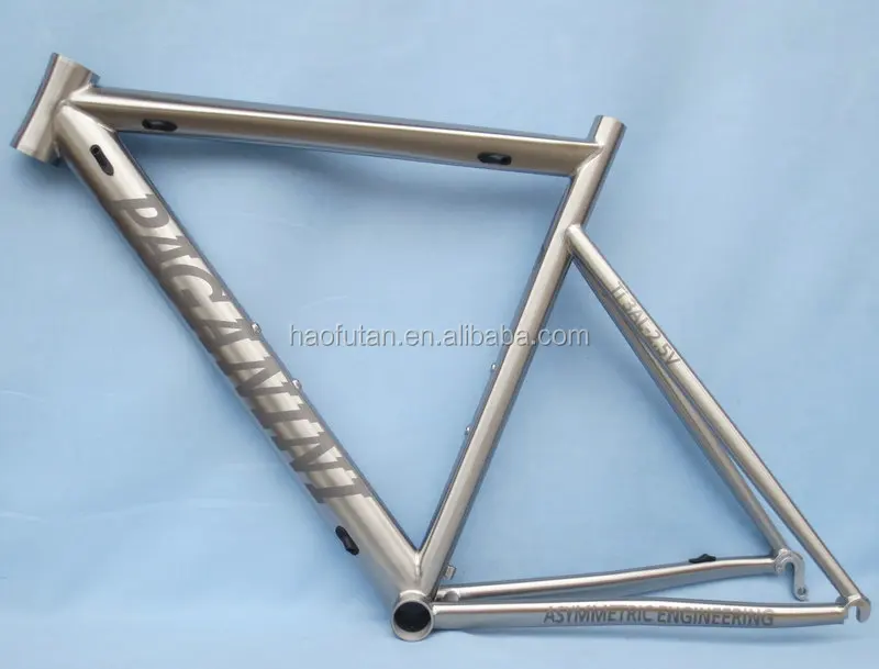 Hot sale titanium 700C road bike frame high quality diamond tube replaceable dropout internal cable routing frame