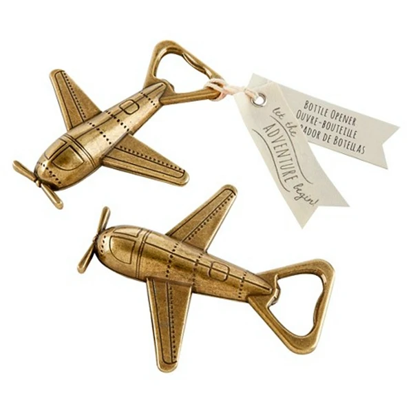 Wholesale  customized metal airplane bottle opener for promotion