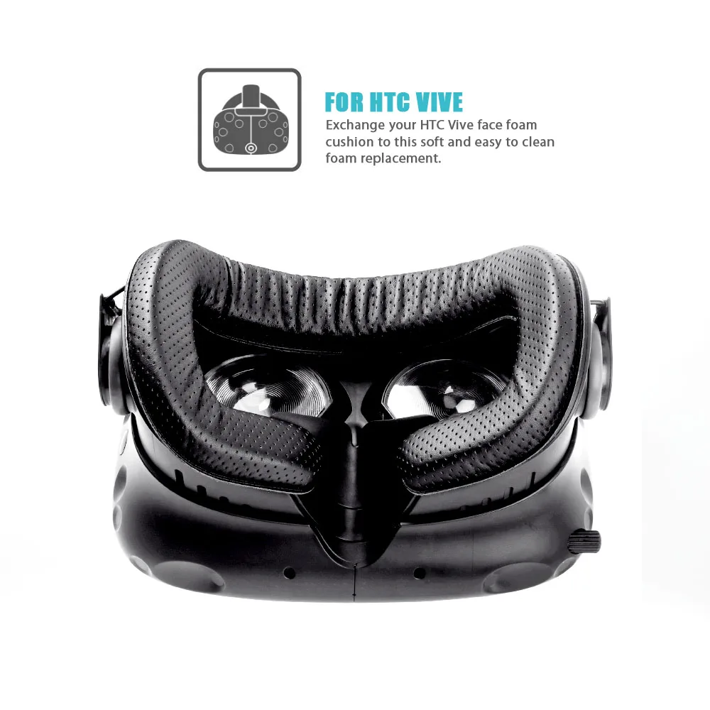 KIWI design 6/10/12 Face Cushion VR Cover for Vive, Foam Pad Eye Mask Replacement for HTC Vive