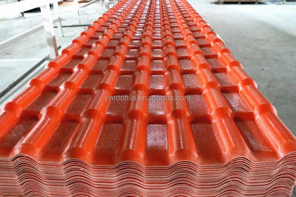 ASA Synthetic resin PVC plastic spanish roof tile good price roofing sheet foshan yuehao top manufacturer