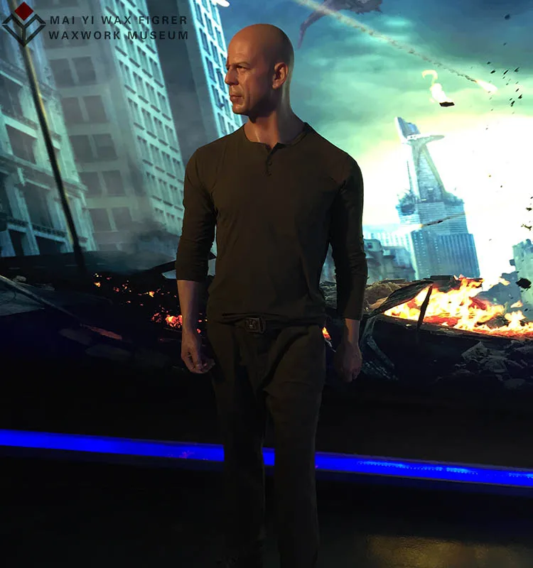 Action Figure of Celebrity Bruce Willis Silicone Wax Figure