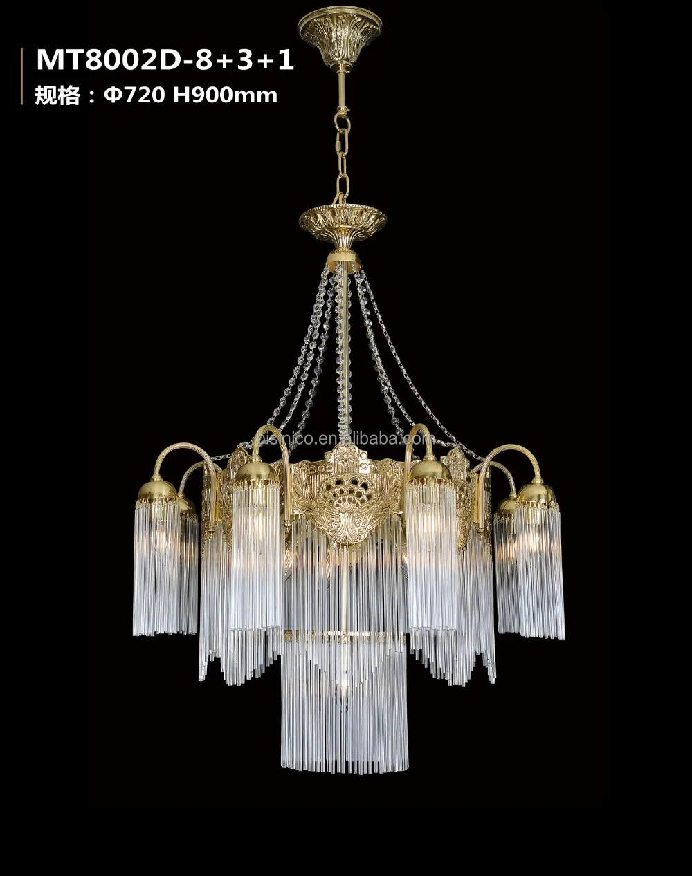 Italy Style Home Decor Crystal Bronze Chandelier for Living Room/ Elegant Ornate Crystal Pendant Lamp Droplight for Hotel
