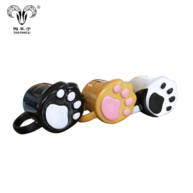 Creative 3D  Cat Claw Cup Hot Sell Cat Coffee Mugs Paw Shape Coffee Mug Ceramic Mugs