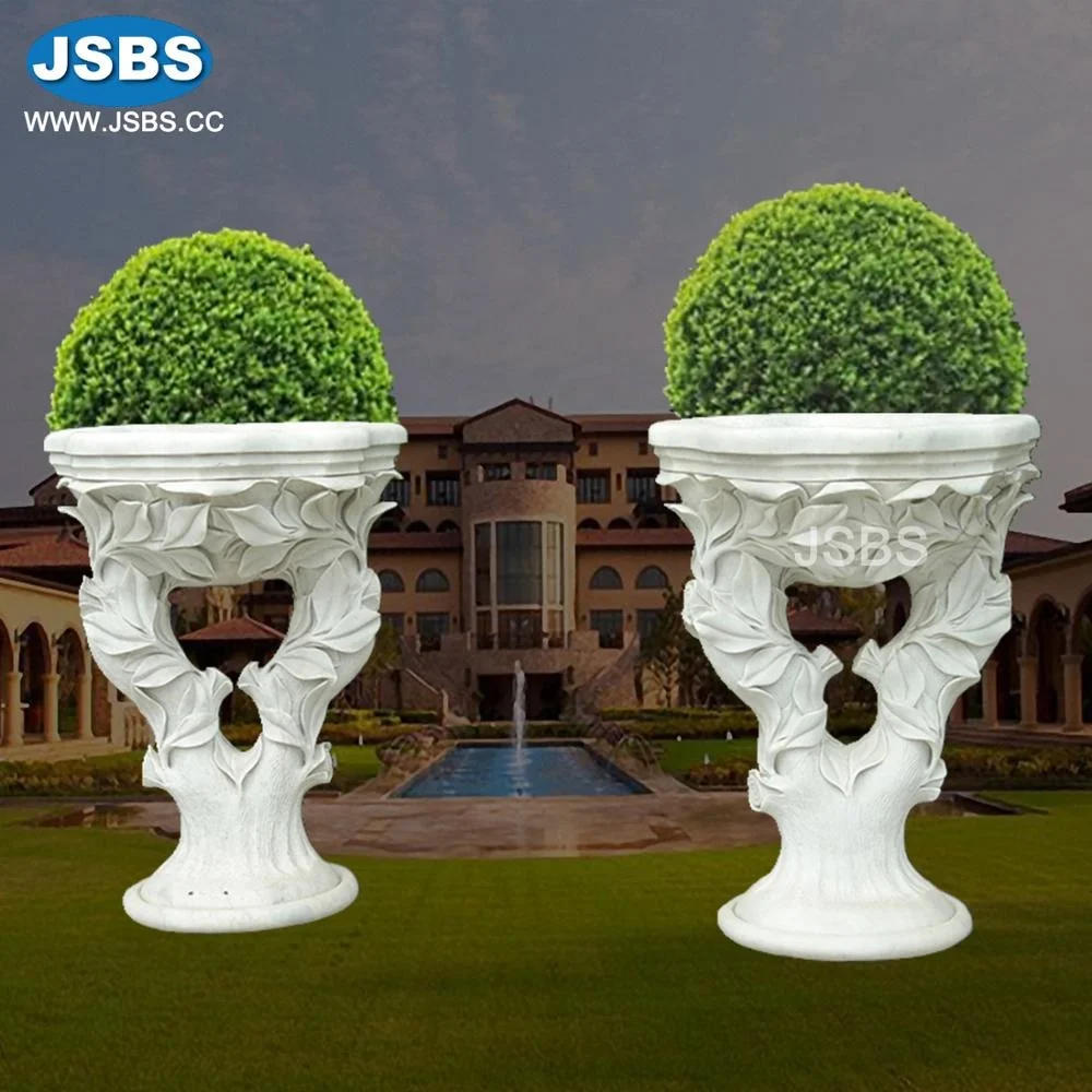 white large antique marble vases for cemetery