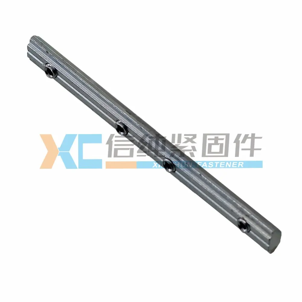 Off-the-shelf connection line, 10 mm long, 6 slots, can be equipped with screws