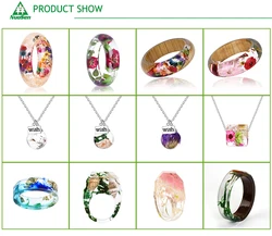 Custom logo Resin Real butterfly Real Dried Flower bracelet jewelry