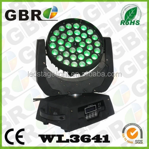 GBR 36PCS 10W Led ZOOM WASH moving head beam light the king of wash