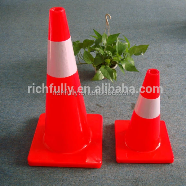 Fluorescent Orange PVC Traffic Cone, Road Safety Cone