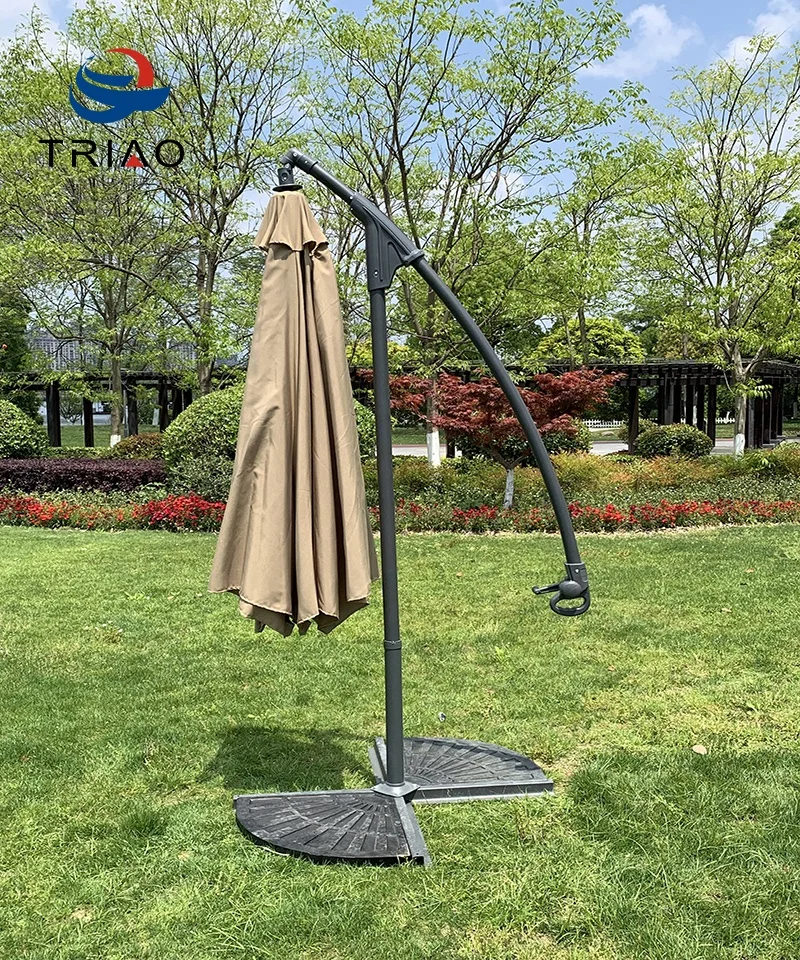 Rotating cantilever Roma Umbrella Cantilever Patio Parasol Without Stand Outdoor Restaurant Banana Hanging Umbrella