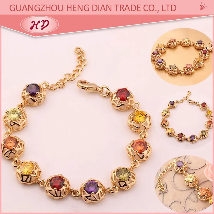 2018 fashion style 22k indian gold bracelet designs for women jewelry