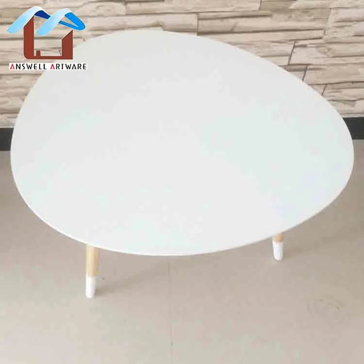 
Modern Custom Size Discount Oval Shape White Coffee Small Home Decoration Table 