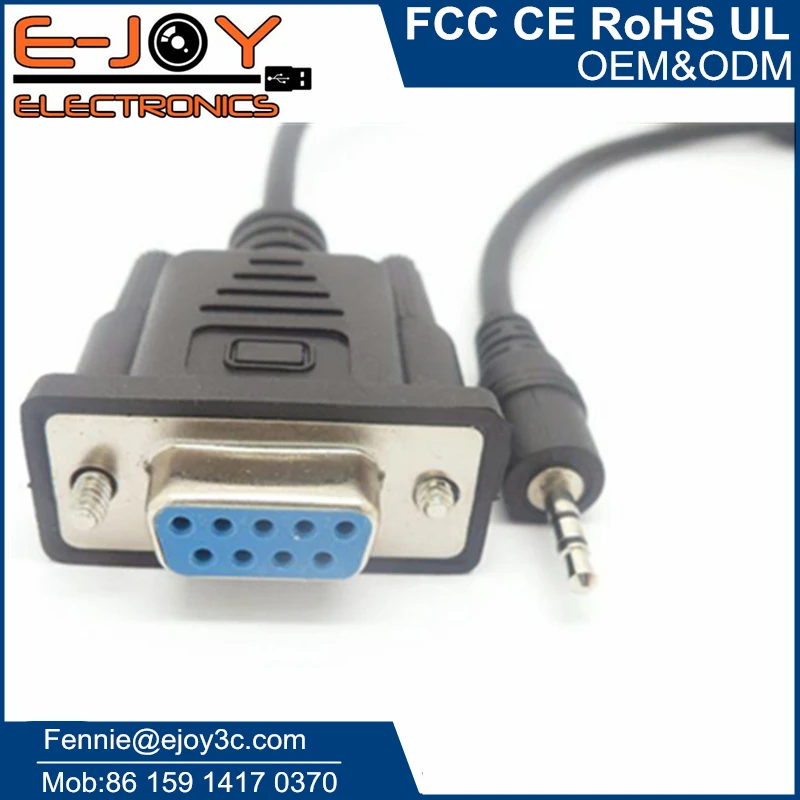 TRS 3.5mm Male to RS232 DB9 9 PIN Female 3P Jack Serial Cable