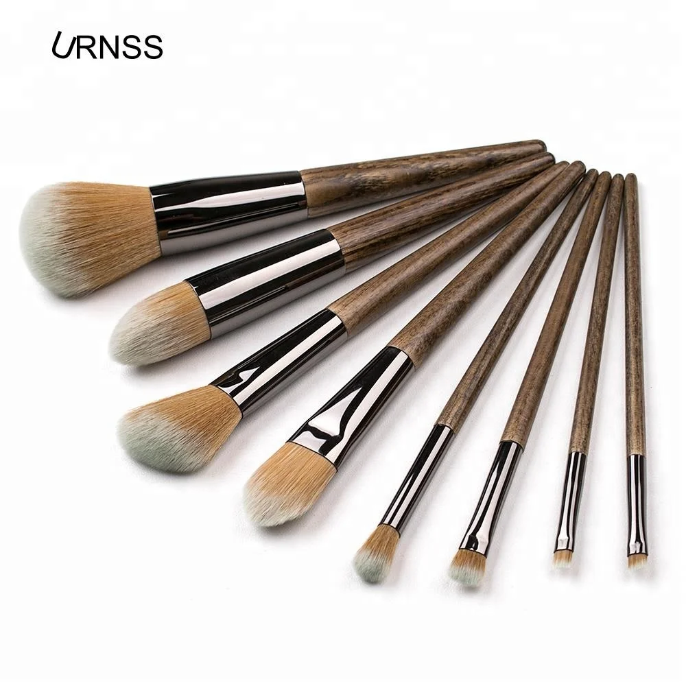 
Makeup your own brand 8pcs makeup brush wooden vegan cosmetics brush set 
