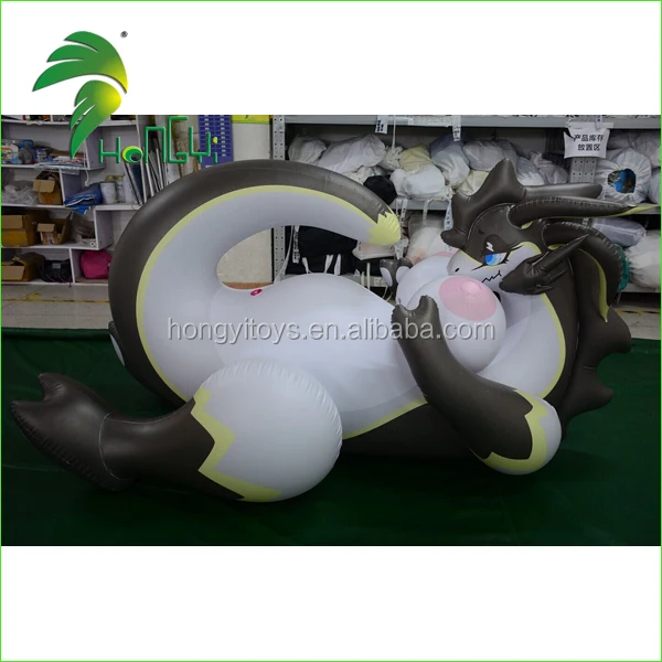 Hongyi New Style Lying Large Cartoon Character / Sexy Inflatable Dragon