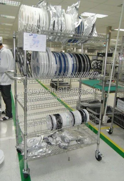 SMD SMT Reel Storage Shelving Trolley