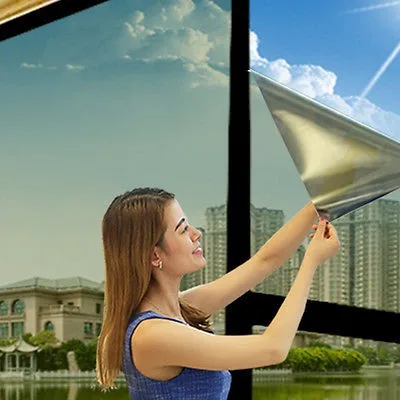 Heat Insulation gold sliver window tint for home membrane thermal building tint film