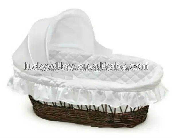factory supply eco-friendly 100%handmade bassinet wicker baby basket
