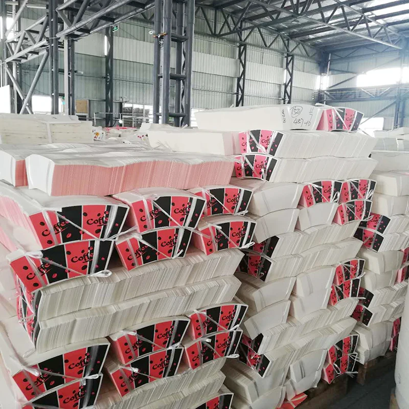 
Custom Printed Disposable Paper Cups Sleeve/ Fan For Hot Coffee For 6oz/7oz/8oz/9oz/12oz 