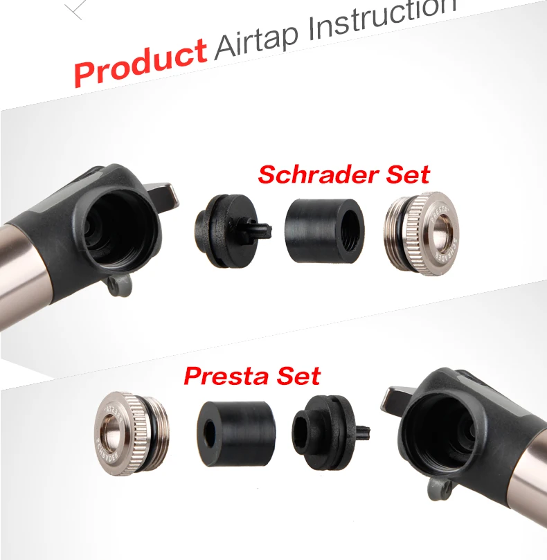 GIYO Brand Bike Pump Alloy Portable Mini Bicycle Air Pump Presta Schrader Valves Bicycle Pumps Air Inflator Tire Cycling Pump