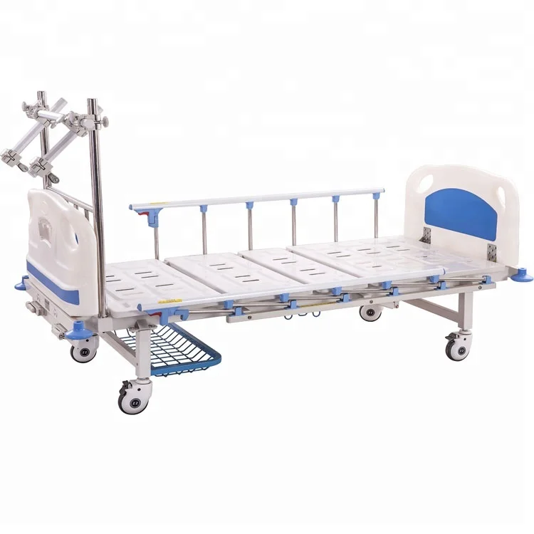 
Hot Sale Adjustable ABS Double shake Nursing Manual Hospital Bed Steel Iron pediatric Home Care hospital bed with 2 Crank <span style=