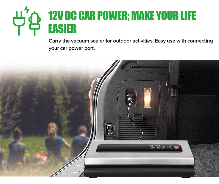 Dual Power Stainless Steel Food Saver Sous Vide Food Vacuum Sealer Outdoor Optimum Equipment