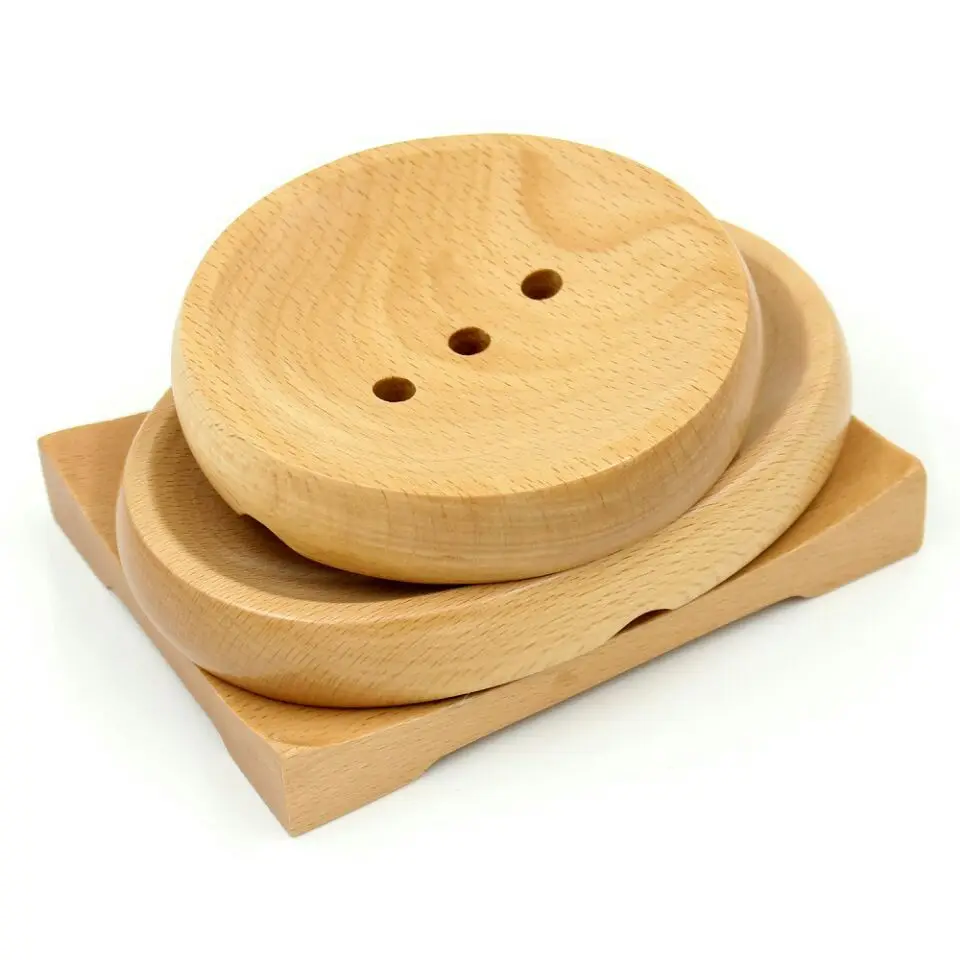 
WB200-29 Customized Beech Wood Soap Holder Bath Shower Back Plates 