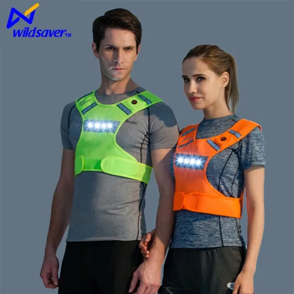 Светоотражающие спорт vest with LED light безопасности под управлением жилет