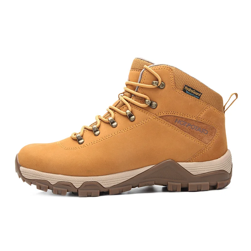 waterproof nubuck leather outdoor hiking boots men