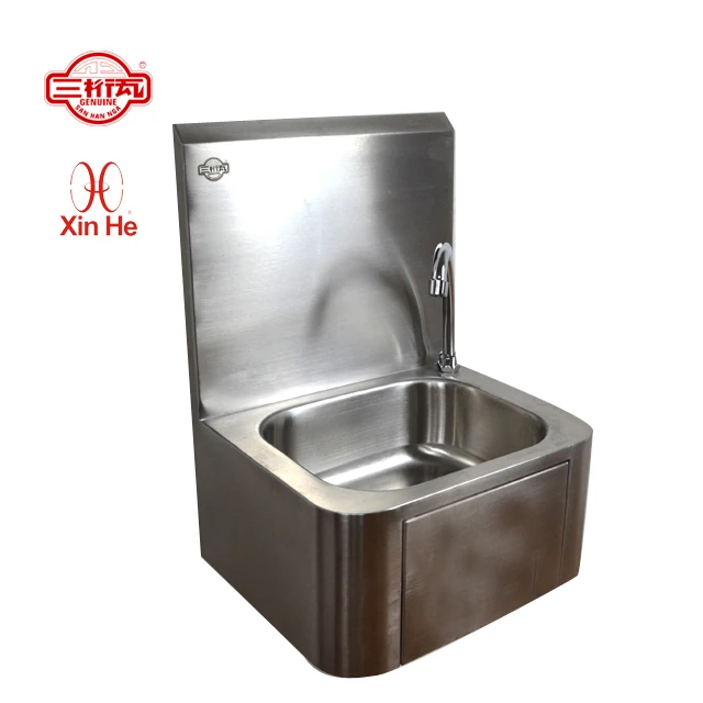 manufacturer Stainless Steel Knee-operated hospital Hand Washing Sink Wall-mounted Sink