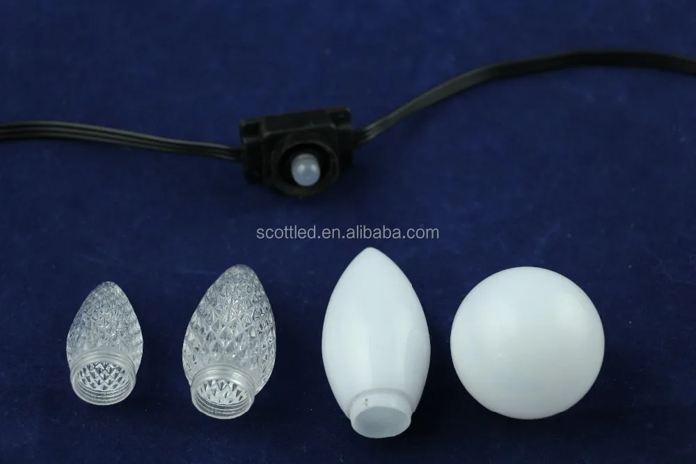 50 узлов C9 DC12V 5050 SMD WS2811 Светодиодный ход; Водонепроницаемый, RGB Полноцветный; В черном корпусе и проводе