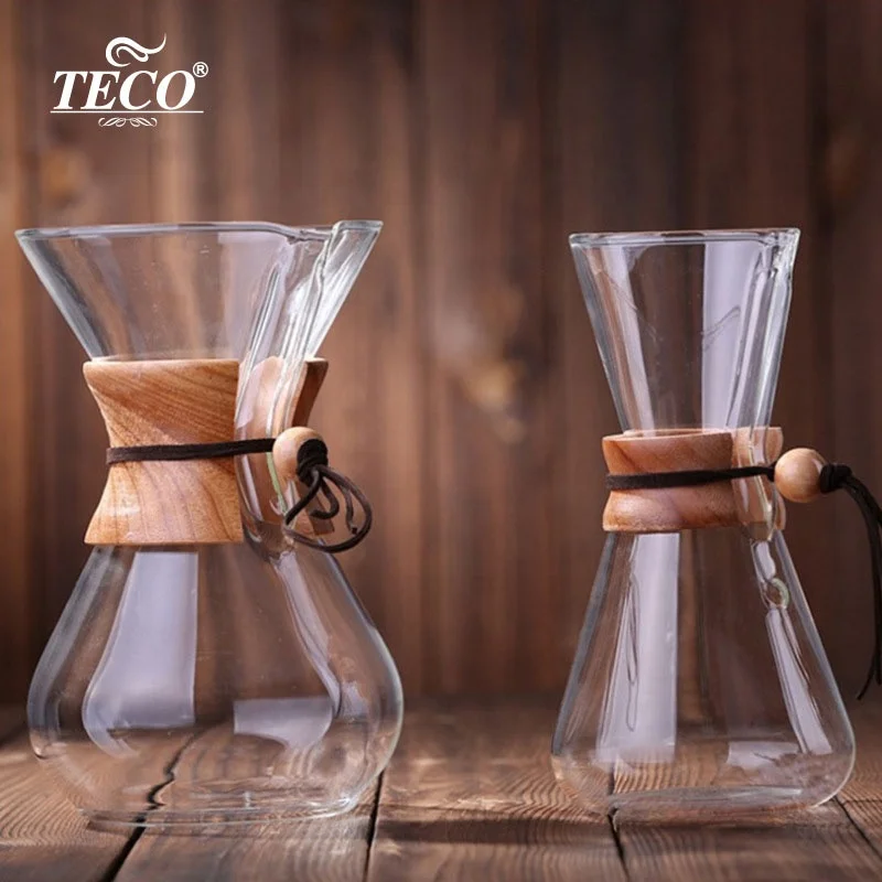 500ml Heat-Resistant Manual Drip Glass Coffee Maker With Stainless Steel Filter