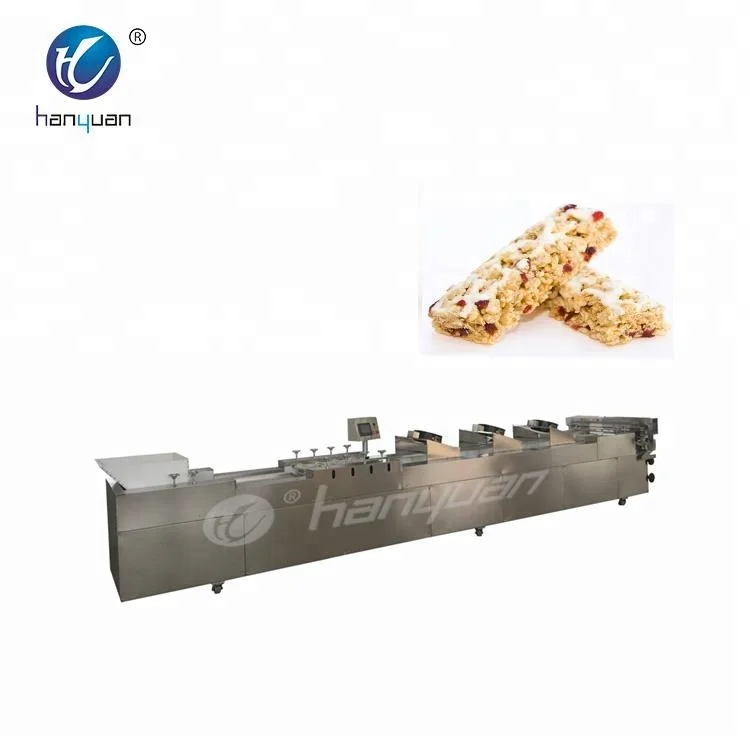 Gluten free crisp rice and cereal bar with added protein and vitamins making machine