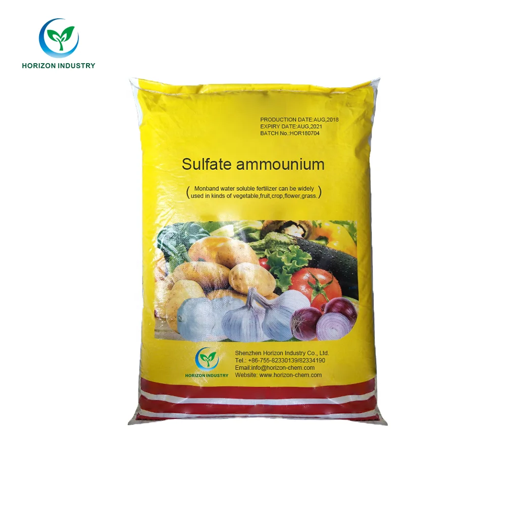 Manufacturers Fertilizer Nitrogen Caprolactam Grade Crystal Granular Price Nitrate  99%min Ammonium Sulfate Sulphate With 21% N