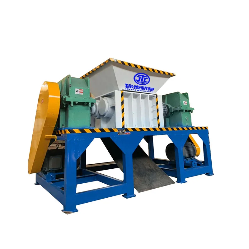 Nepal Recycling Shredder Machine Two Shaft Plastic Rubber Steel Aluminum Mini Used Electric Can Crusher