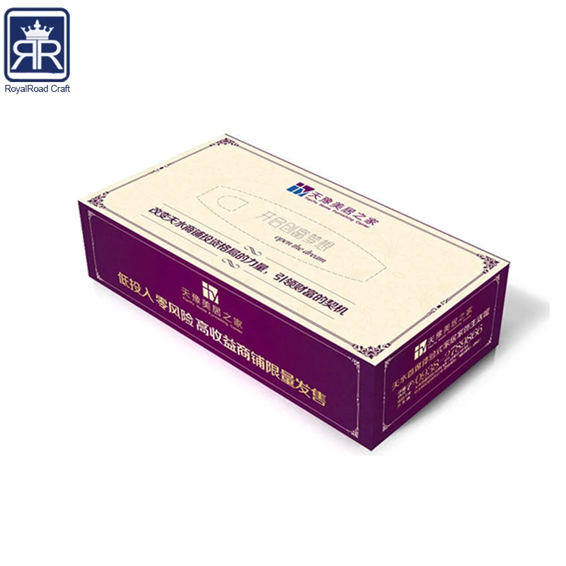 18010302 Offset Printing Surface paper cardboard napkin box with your logo