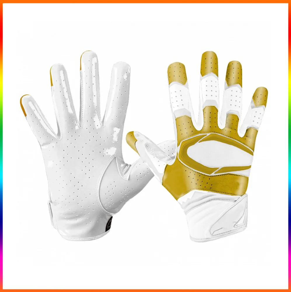 2017 design you own american football gloves, rugby gloves silicone,professional leather american football gloves