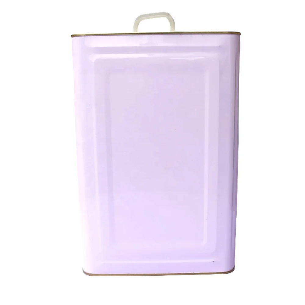 Custom square tin, 18 liters, with plastic or metal handle