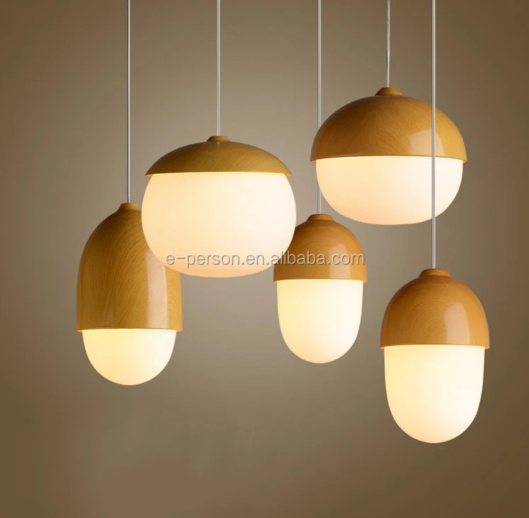 Современная Деревянная подвесная люстра, Подвесная лампа