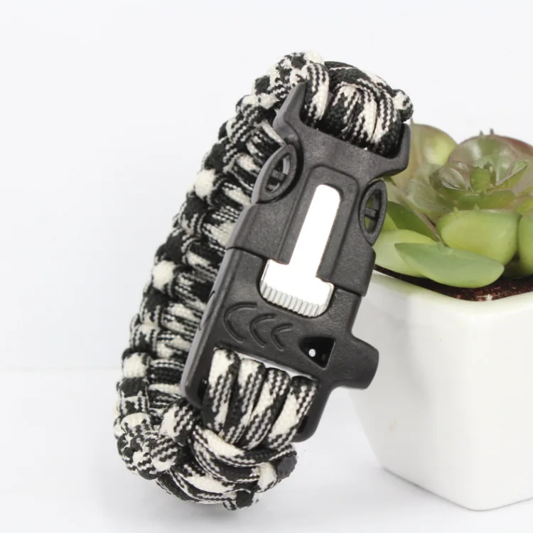 DY War wolf 2 seven-core umbrella rope survival bracelet , handmade camping multifunction survival braided paracord bracelet