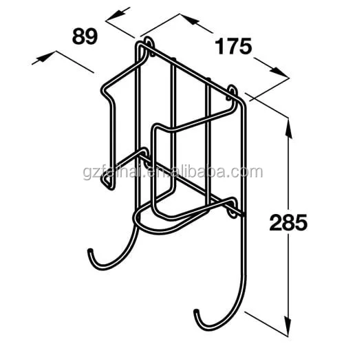 Metal wall mounted hotel ironing board hook Iron Organizer ironing holder