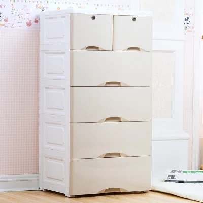 
Food grade PP baby colorful plastic drawer storage cabinet 
