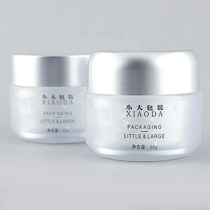 
Stock Luxury PET Plastic Face Lotion 50g Container Cosmetic Cream Jar 