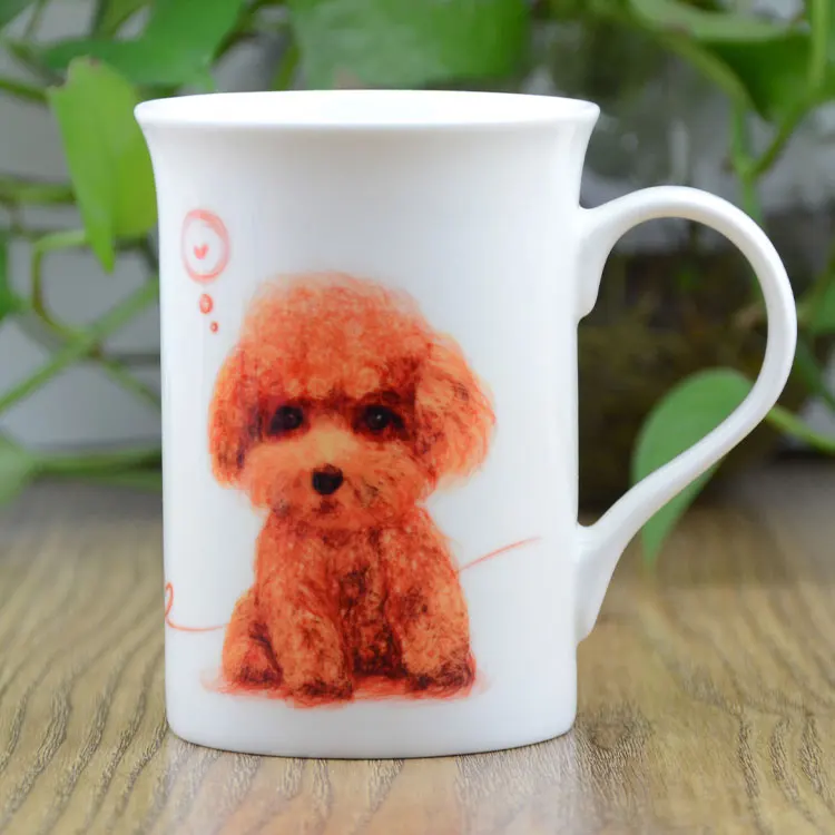  Оптовая продажа кофейные кружки Mida из костяного фарфора объемом 10 унций сублимационные на заказ с широким горлом