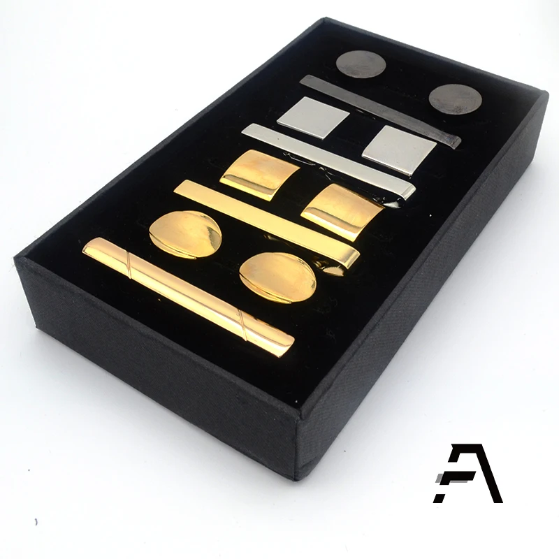 Набор Запонок и зажимов для галстука, мужская рубашка, 8 шт.