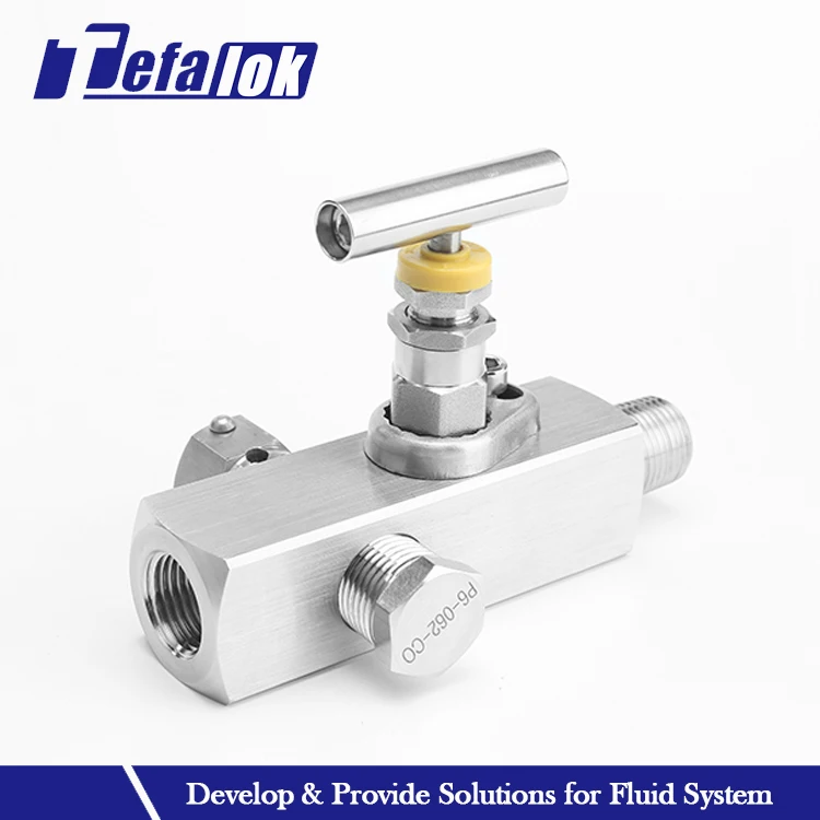 10000psi Oil Gas Thread Gauge Valve Stainless Steel 1/2 NPT Male Thread Standard Needle Gauge Valves