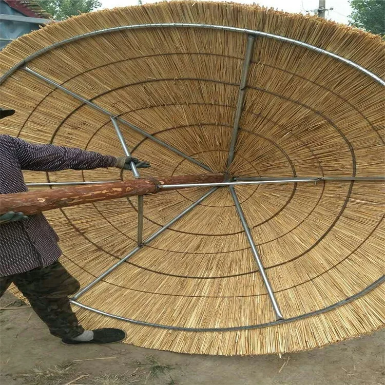 China beach umbrella custom natural reed umbrella