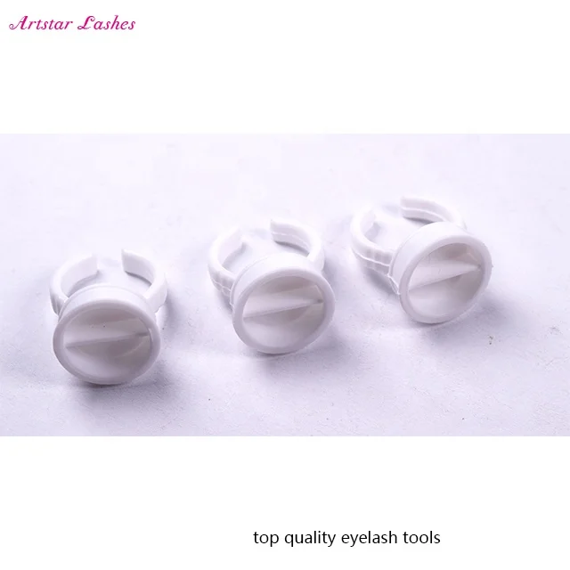 
2018 newest Disposable plastic adhesive holder eyelash extension glue ring 
